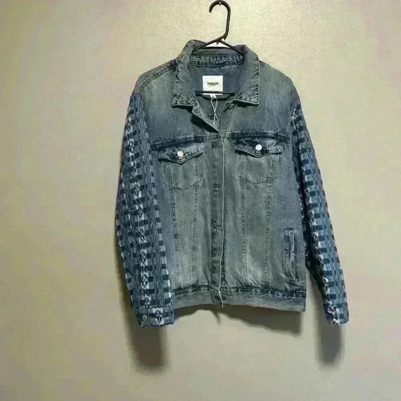 Kensie Vintage LUXE Jean jacket XL NWT - Picture 1 of 6